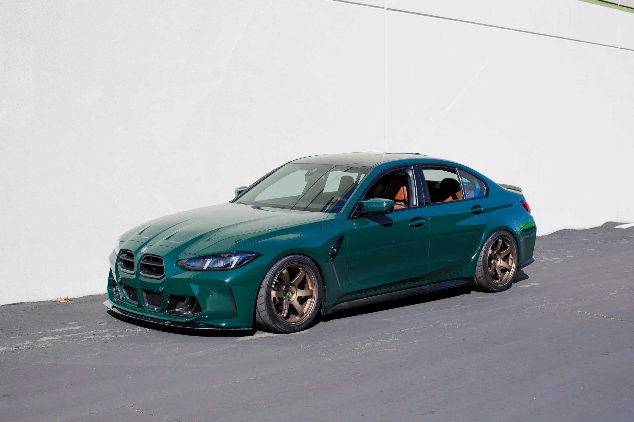 BMW G80 M3 x #systemspec Volk Racing TE37 Saga S-Plus 18x10 / 18x11 Bronze Almite