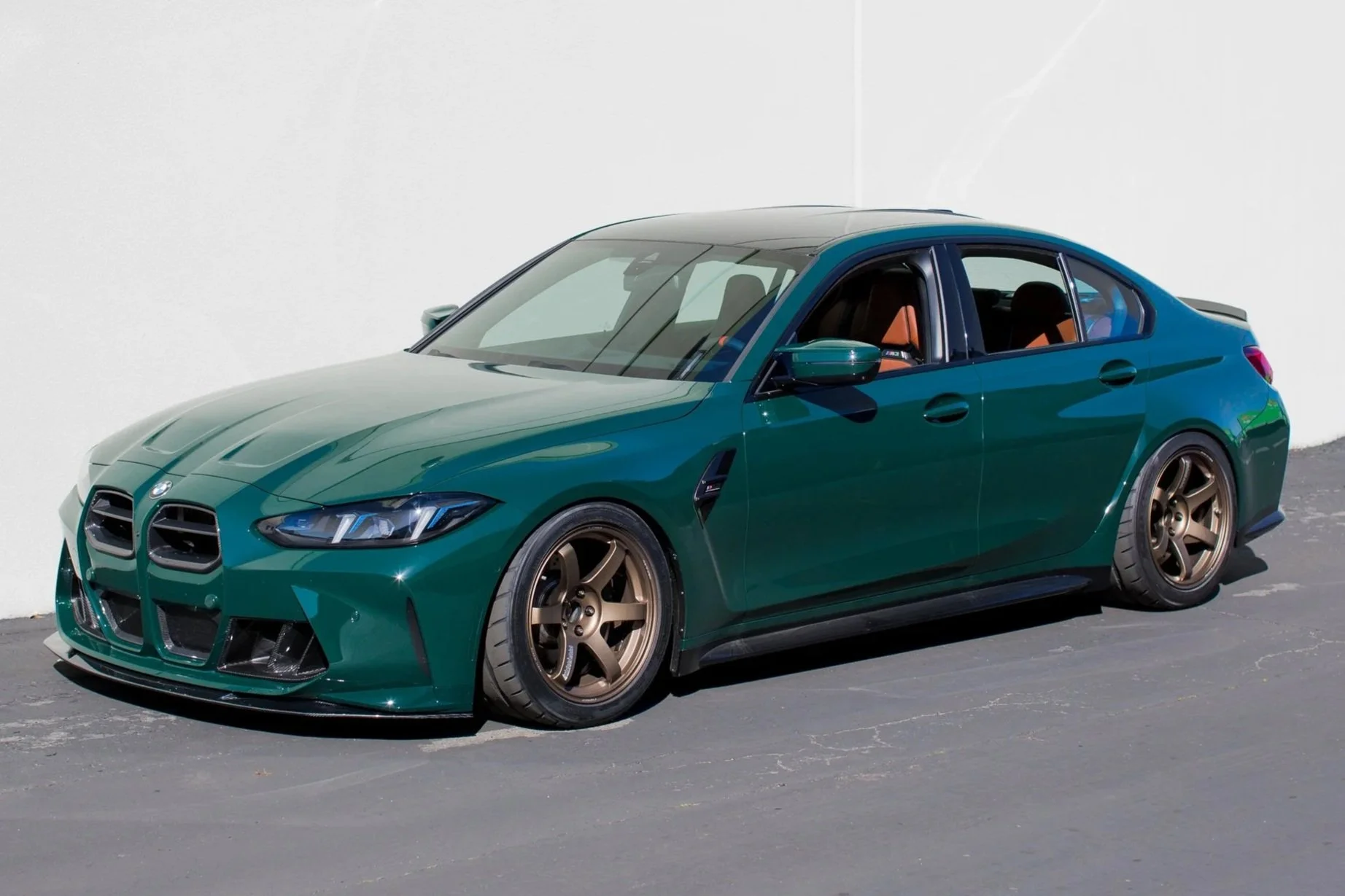 BMW G80 M3 x #systemspec Volk Racing TE37 Saga S-Plus 18x10 / 18x11 Bronze Almite