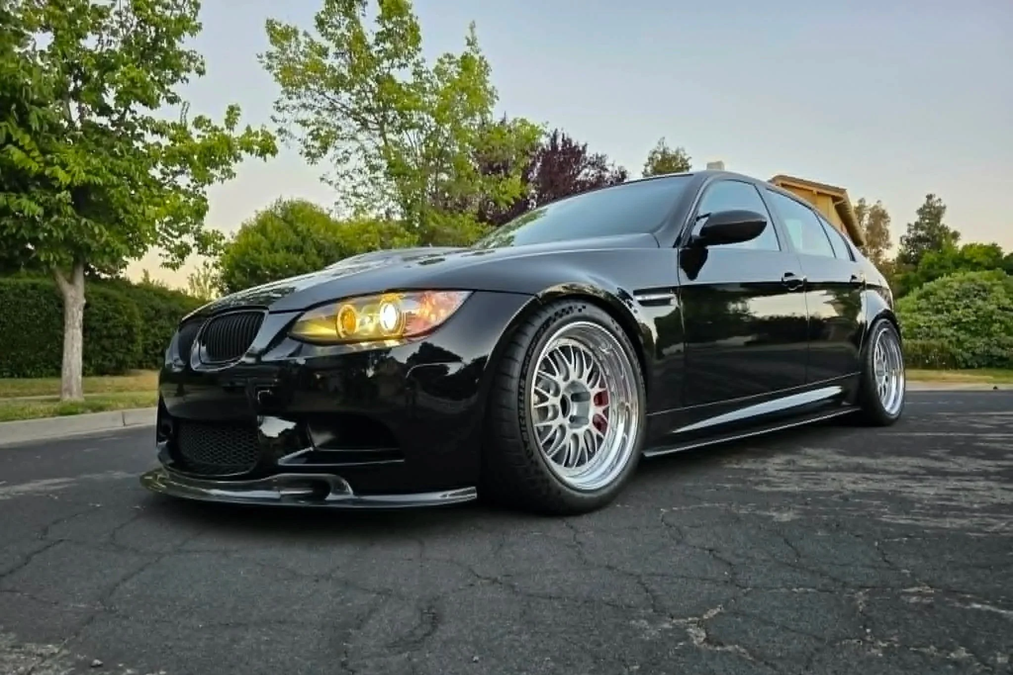 BMW E90 M3 x #systemspec Aggressive BBS E88 Race Pocket in 18x10 / 18x11 - Silver!