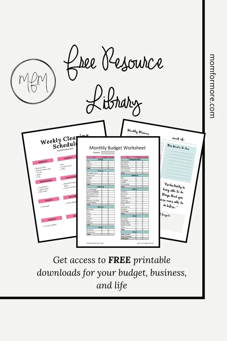 Resource Library — Mom For More