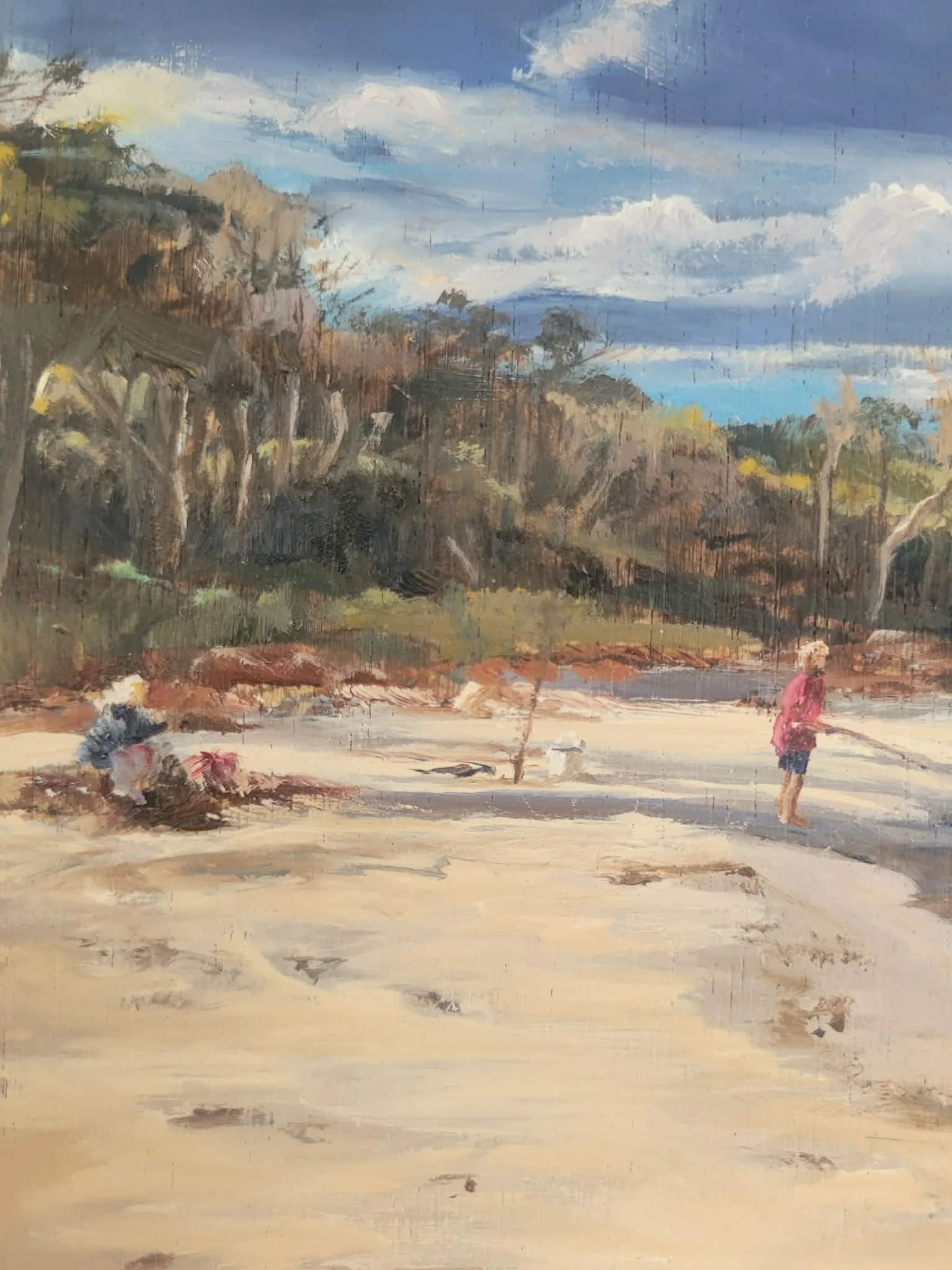 detail of fisherman and his wife at Castle Bay