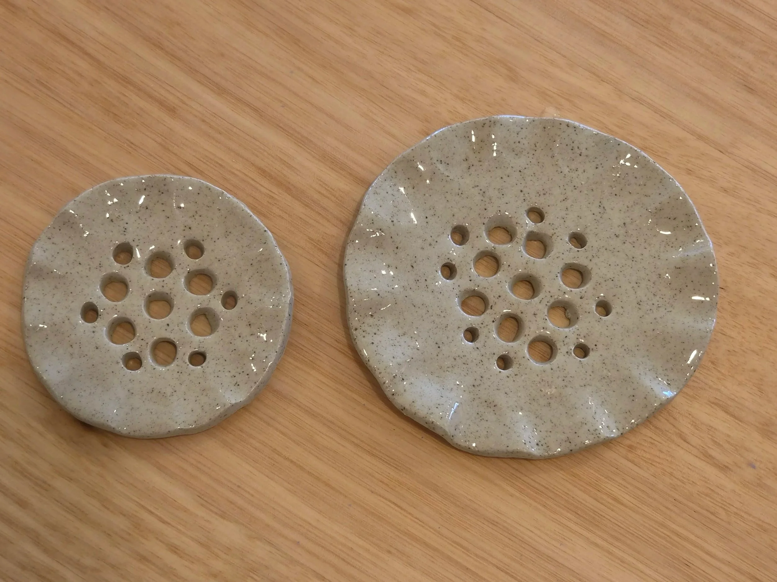 Propagation Rests in Cinnamon and Sugar Glaze come in small and large sizes as shown