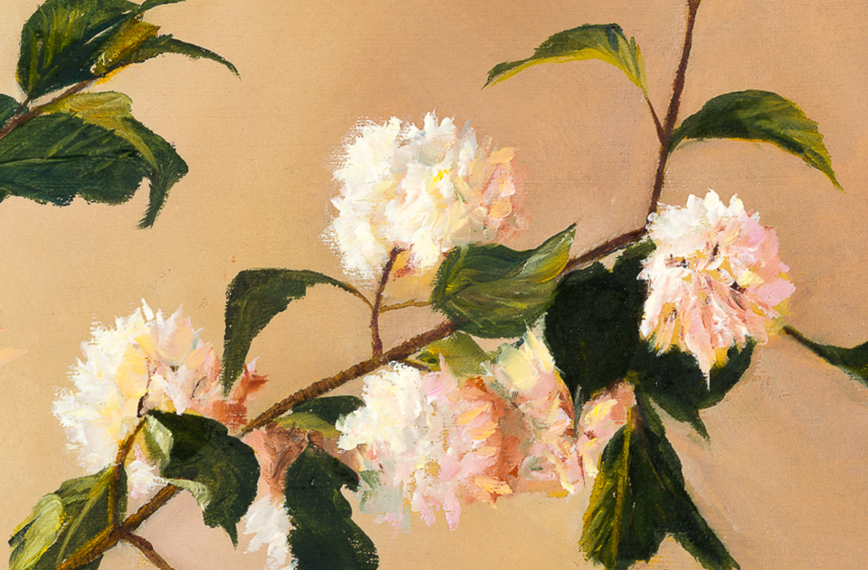 detail of Time to Gather foliage and petals impressionist style.png