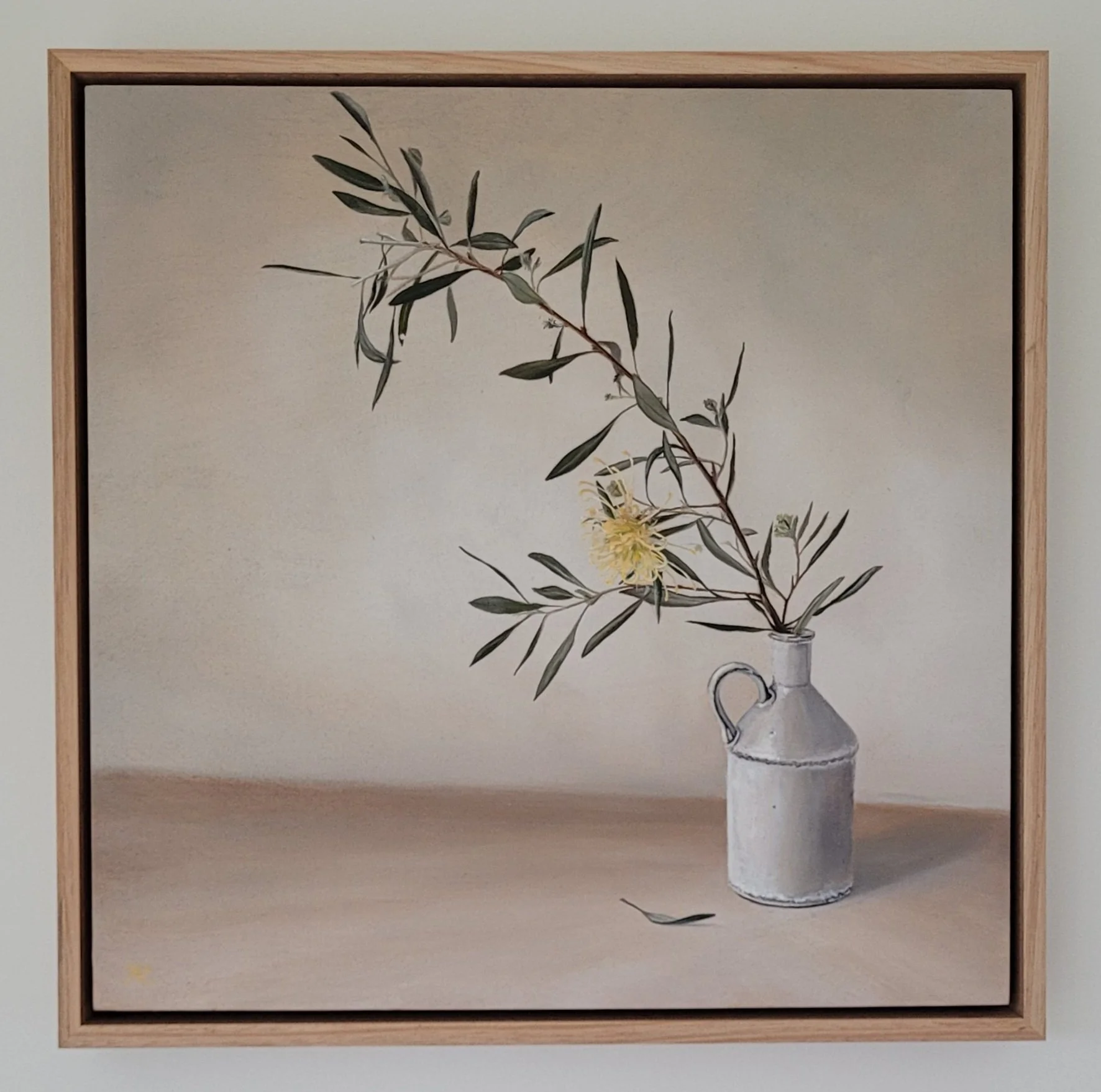 To My Knees May I Fall stretched canvas framed in tasmanian oak