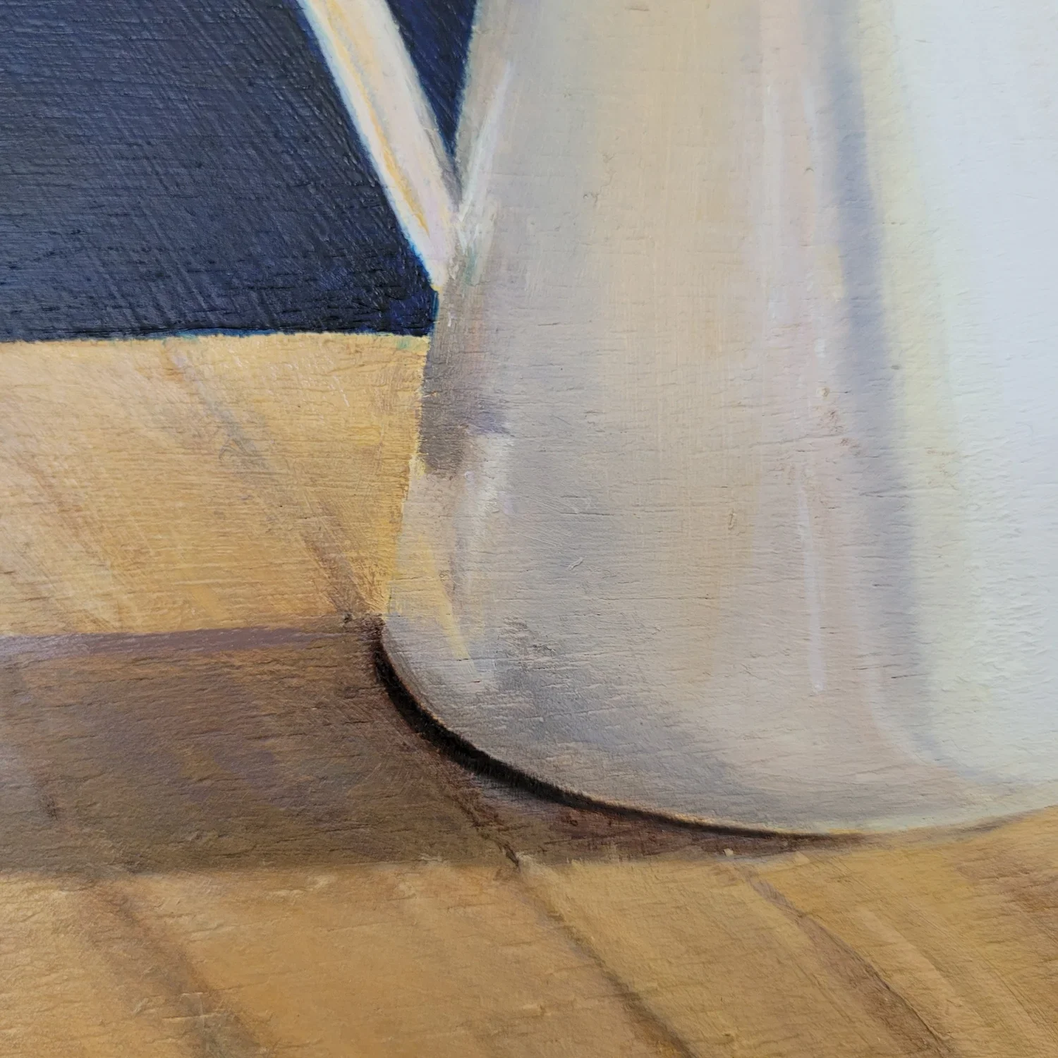 close up of the white enamel jug featuring in Standing in the Sun.webp