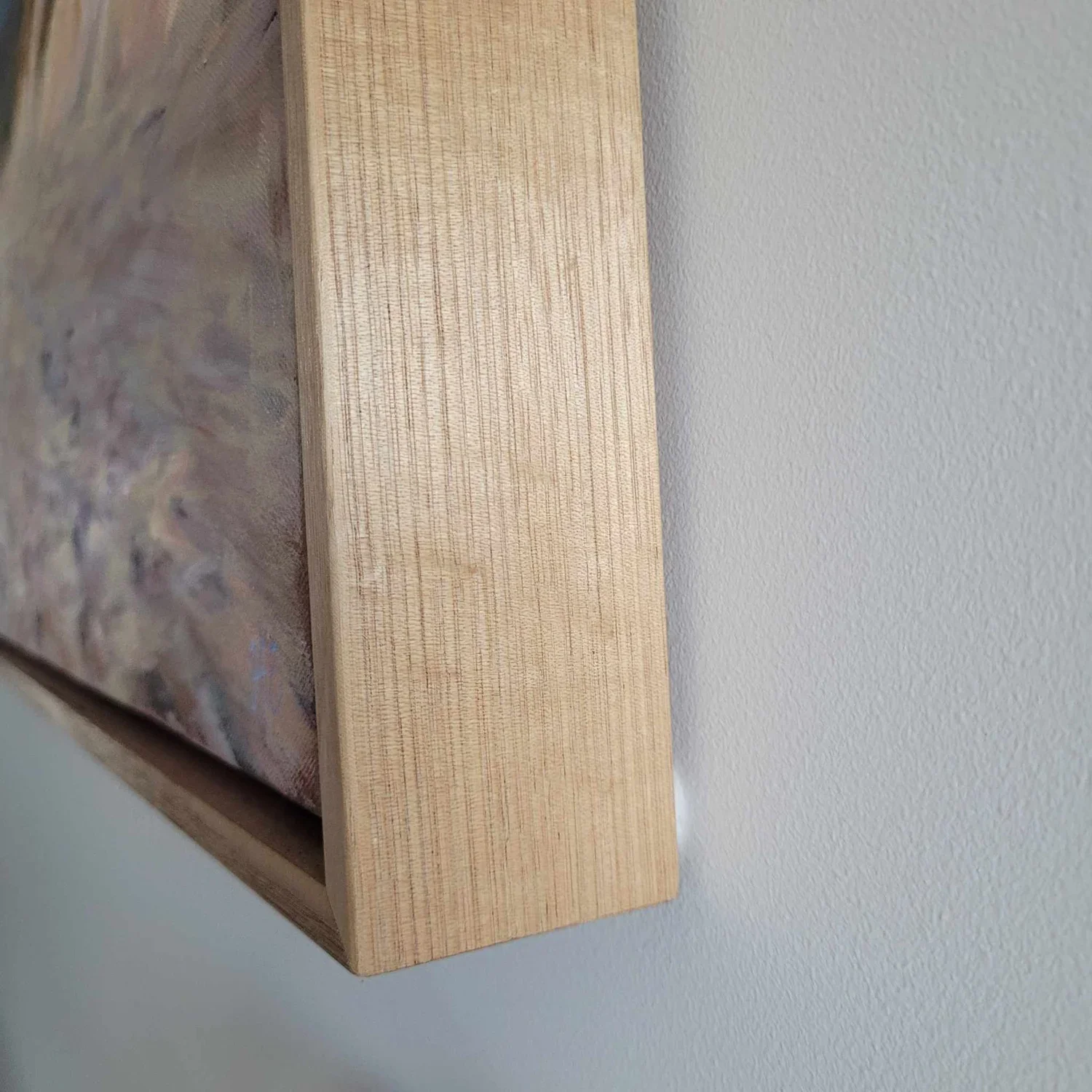 detail of tasmanian oak frame on So Will I.webp
