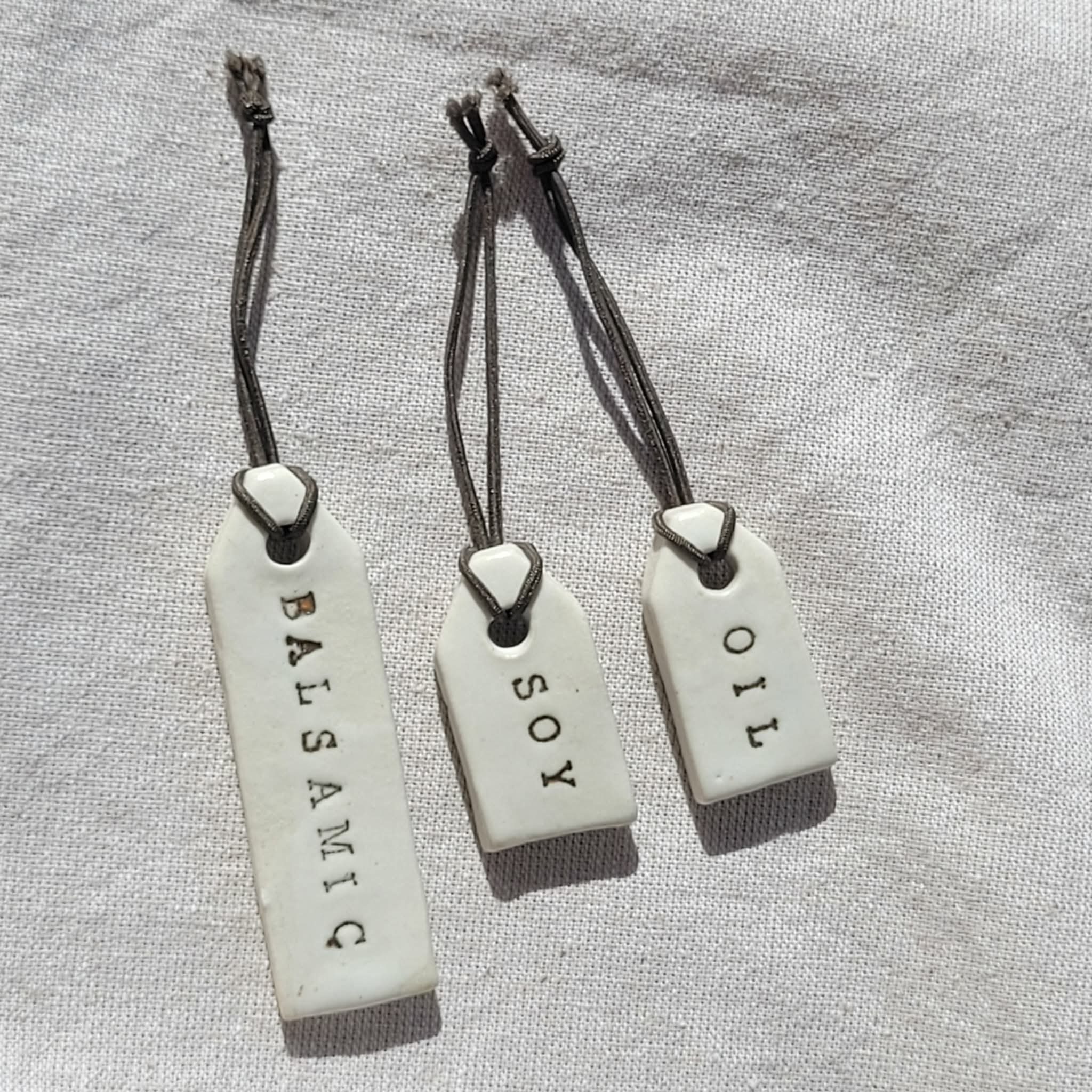 Kitchen Set - Ceramic Bottle Tags