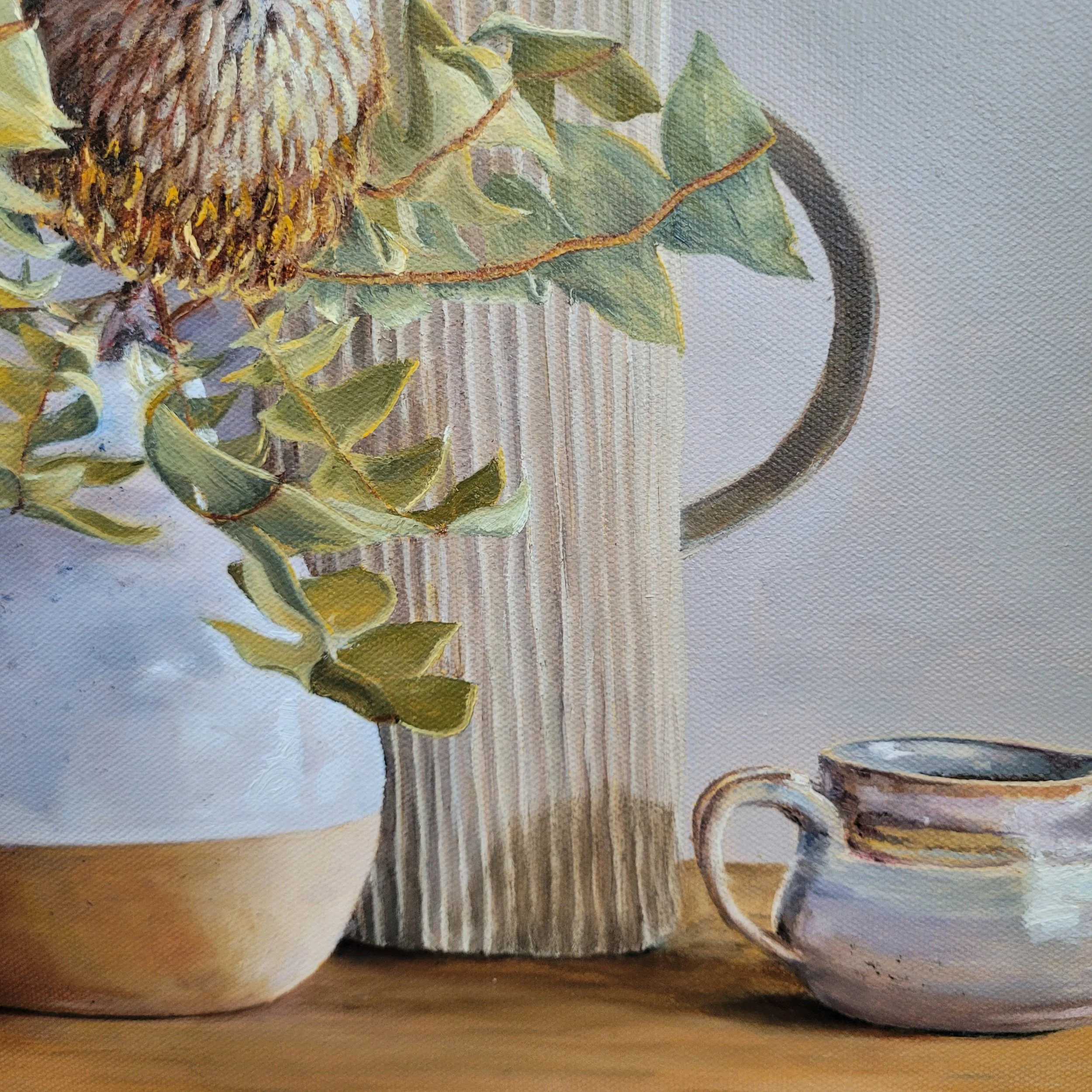 close up of the brushwork for What Will My Eyes See?