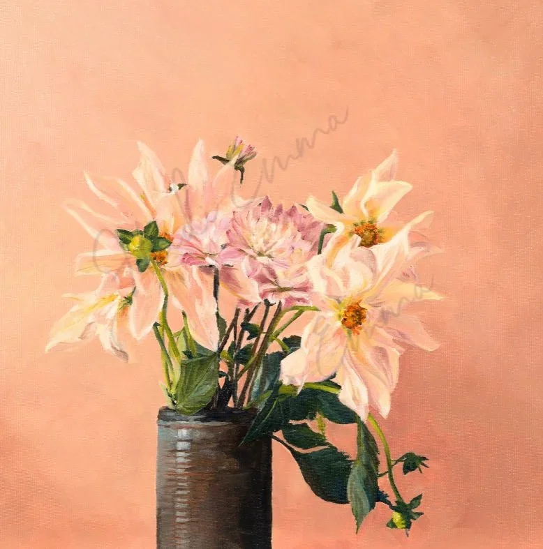 up close full image of Dahlias by Heidi Emma