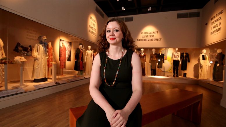 Curator Charlotte McReynolds at FASHION &amp; FEMINISM ‘National Museum NI’
