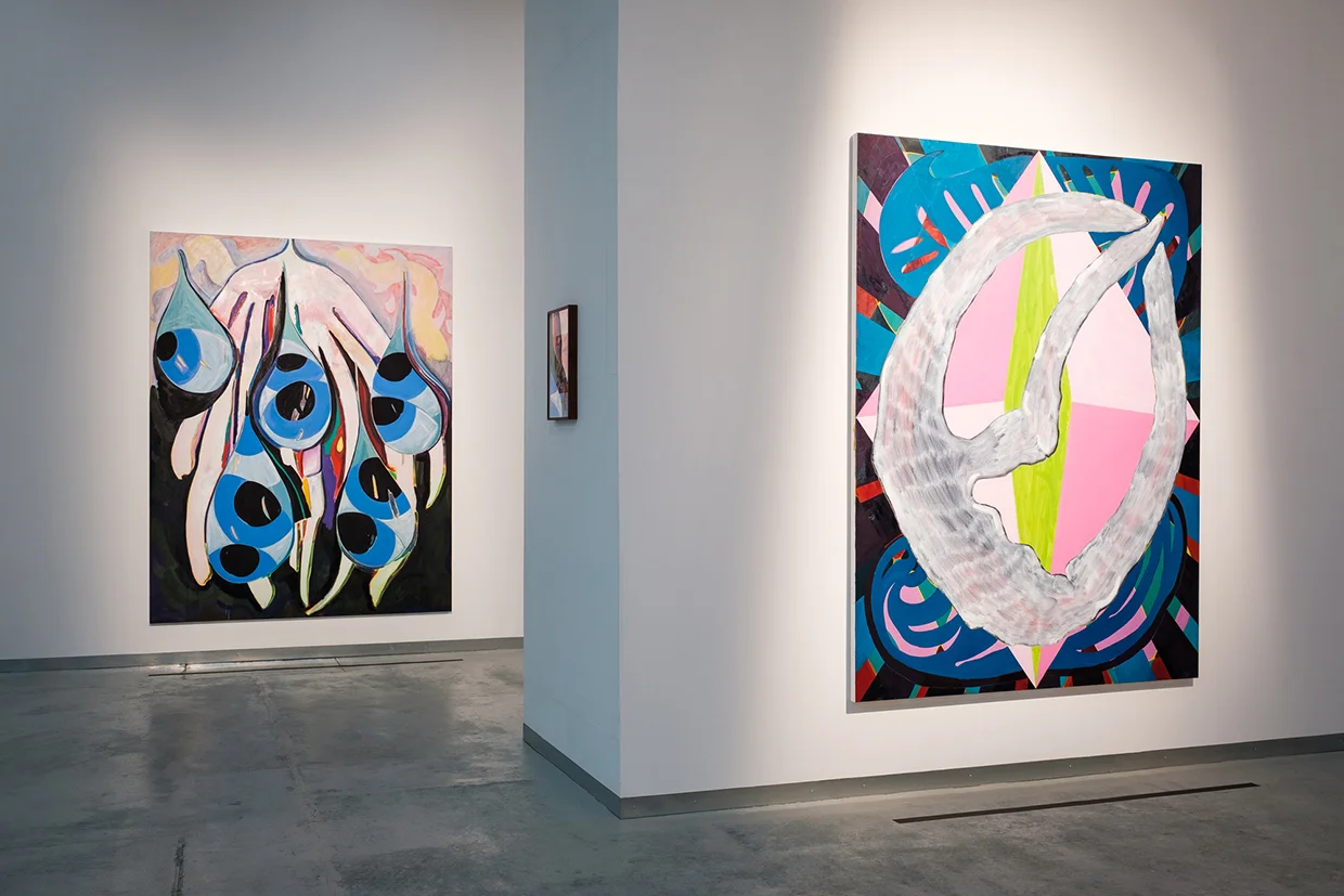 ‘Muscle Memory’ at Elephant West until 17 March Hadal Fauna . Phonic Lips 2018 . 2018 Oil on canvas . Oil on canvas 200 x 150 cm . 220 x 170 cm Anna Liber Lewis