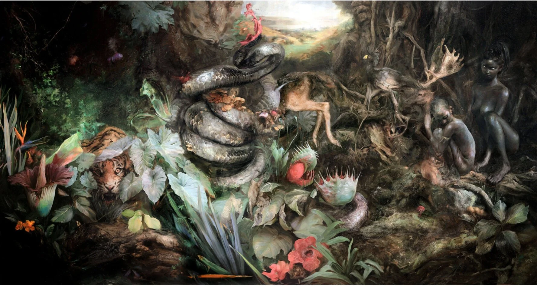  The Black Dragon (2018) acrilic on canvas, 150 x 300 cm 