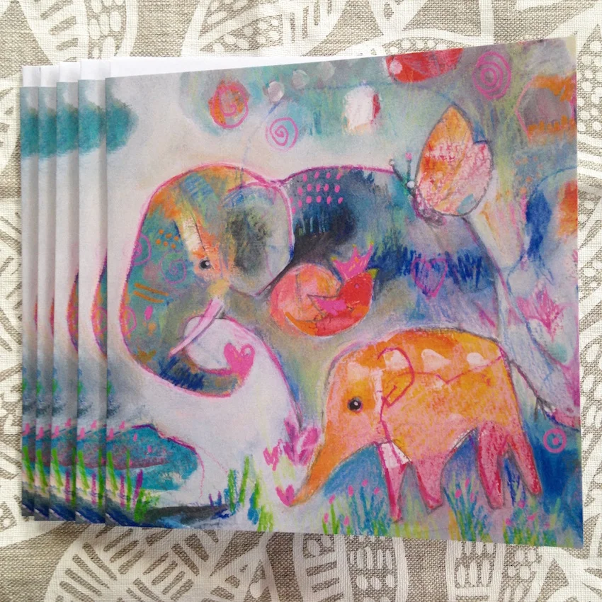 Elephant + Friends greeting cards by suzi poland sm.jpg