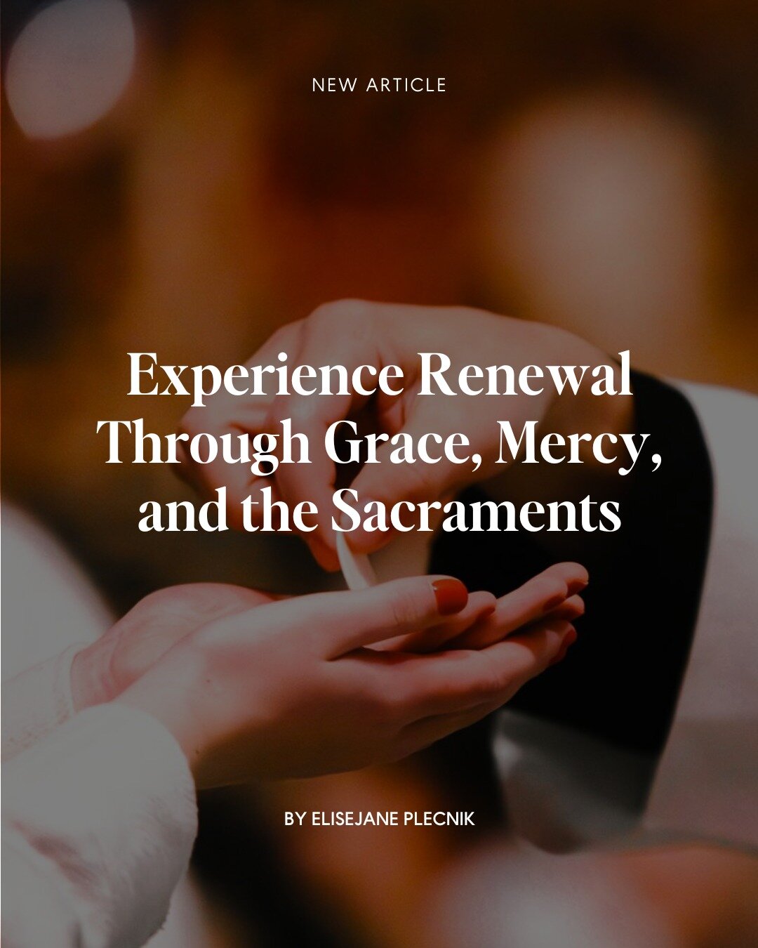 &ldquo;The grace God gives us is greater than all of our sin and temptation, and we&rsquo;re equipped with all the tools we need to grow in grace each day. These graces are guaranteed when we entrust ourselves to God&rsquo;s will and regularly partak