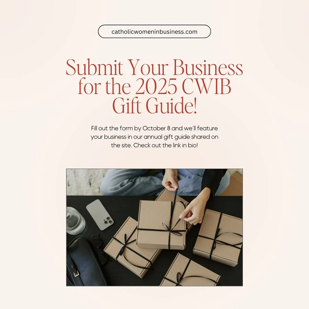 It&rsquo;s that time of year again! It&rsquo;s time to submit your business for the 2025 CWIB GIFT GUIDE! 🎁

Make sure to fill out the form no later than October 8!

🔗 Fill out the form by clicking our link in bio!

💌 If you have any issues access