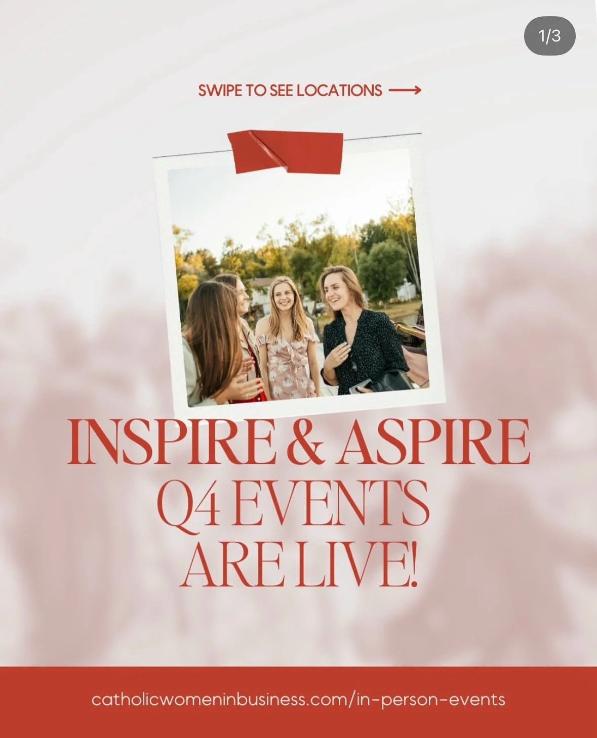 There&rsquo;s still time to join us for our November &amp; December Inspire &amp; Aspire events! 💫
Swipe to hear from a few of our amazing Q4 hosts and get a glimpse of what&rsquo;s ahead! 
Head to the link in our bio to sign up before November 1st!
