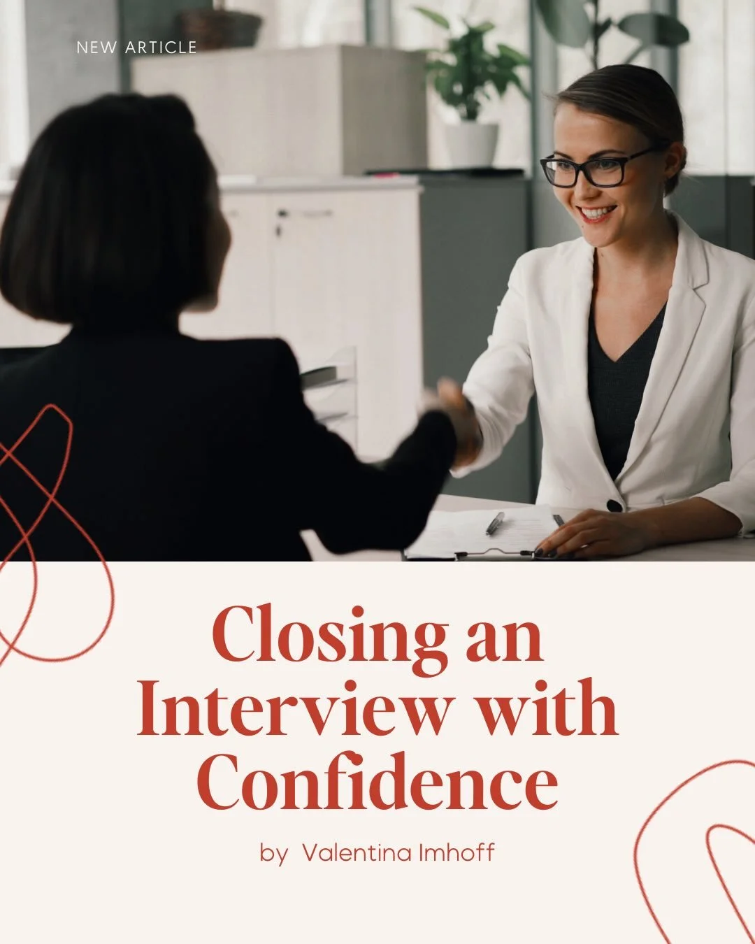 Strong answers matter&mdash;but so does a strong close.

Valentina Imhoff, MBA ( @fiatcareercoaching
) shares practical wisdom on asking the right questions, delivering a confident closing, and surrendering the outcome to God.

✨ What's your go-to st