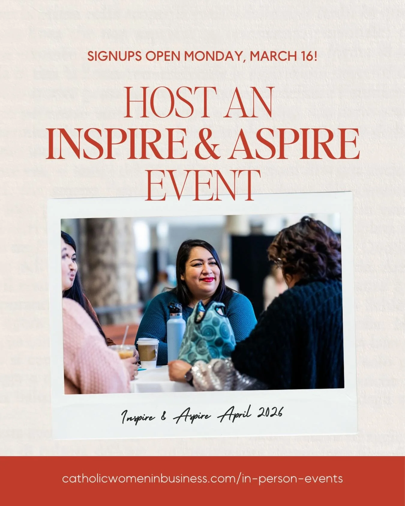 Host submissions for Inspire &amp; Aspire open this Monday, 3/16! 

If you&rsquo;ve ever wanted to create a space for connection, growth, and inspiration, now&rsquo;s your chance. 🌟

Head to our website to check out FAQs and learn everything you nee