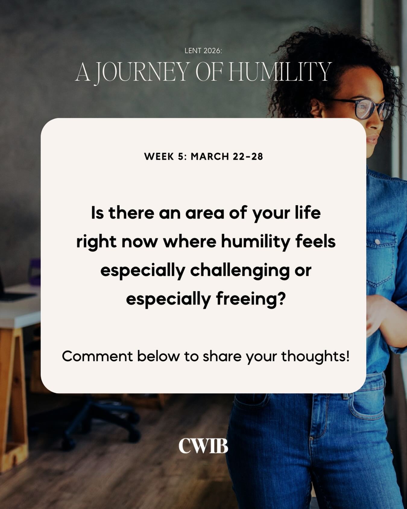 This week, we&rsquo;re reflecting on where humility feels challenging&hellip; and where it might be gently setting us free.

Where is God inviting you into humility right now? 
#catholic #lent2026 #cwib #catholicwoman