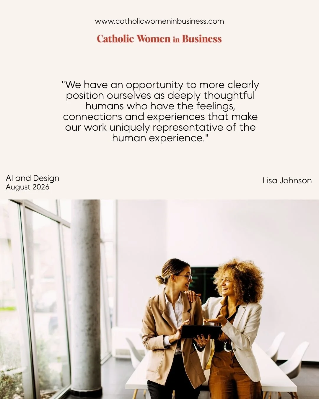 As AI continues to reshape creative work, how can Catholic business owners use it with integrity?

Lisa Johnson (@verveandconcord) explores the questions we should be asking ourselves before handing our work&mdash;or our thinking&mdash;over to techno