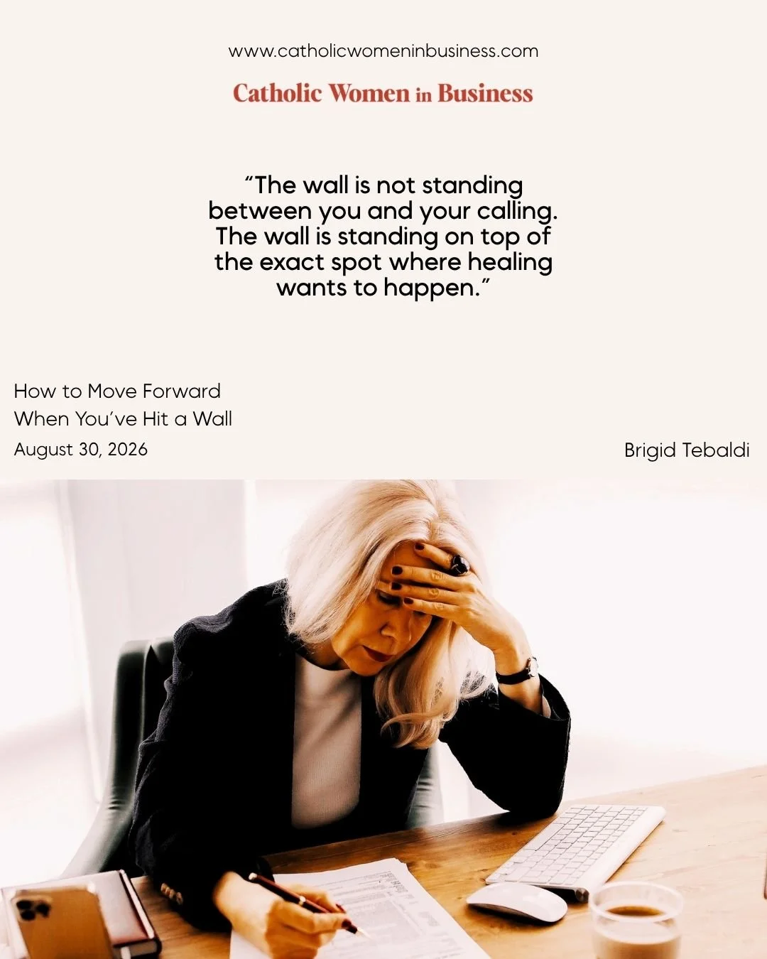 When we hit a wall in business, it&rsquo;s easy to call ourselves lazy, unmotivated, or undisciplined. But sometimes, the thing holding us back is asking us to slow down, get curious, and bring the wound to Jesus.

Read How to Move Forward When You'v