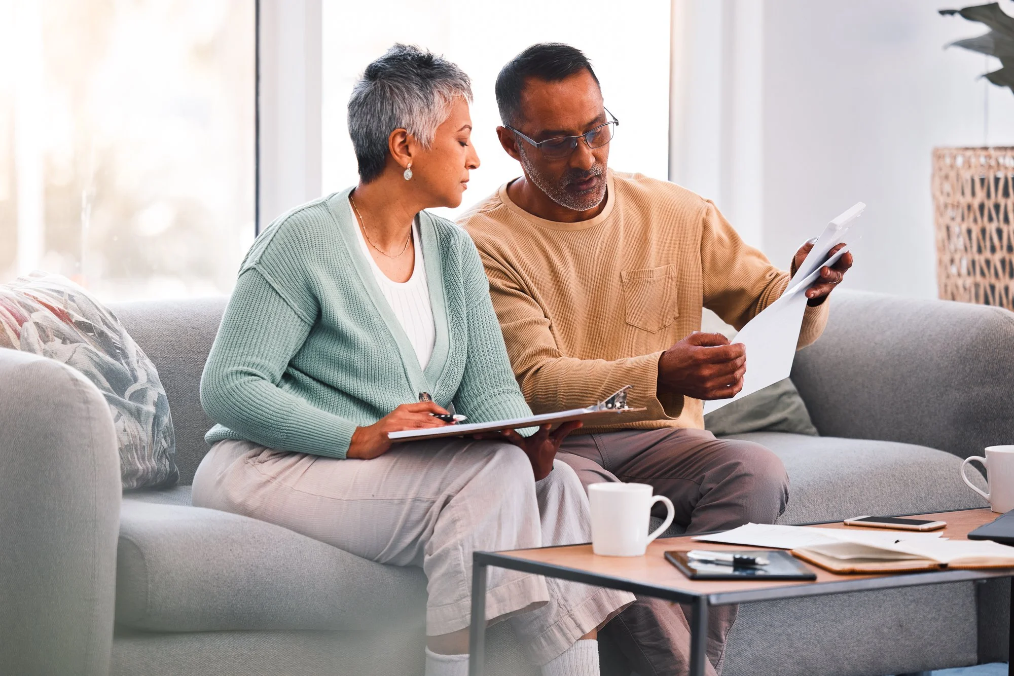 couple discussing their living will