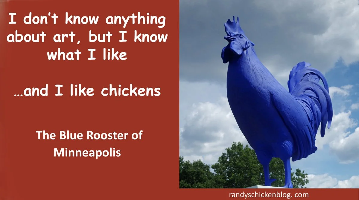 Hahn/Cock – The Giant Blue Rooster of Minneapolis