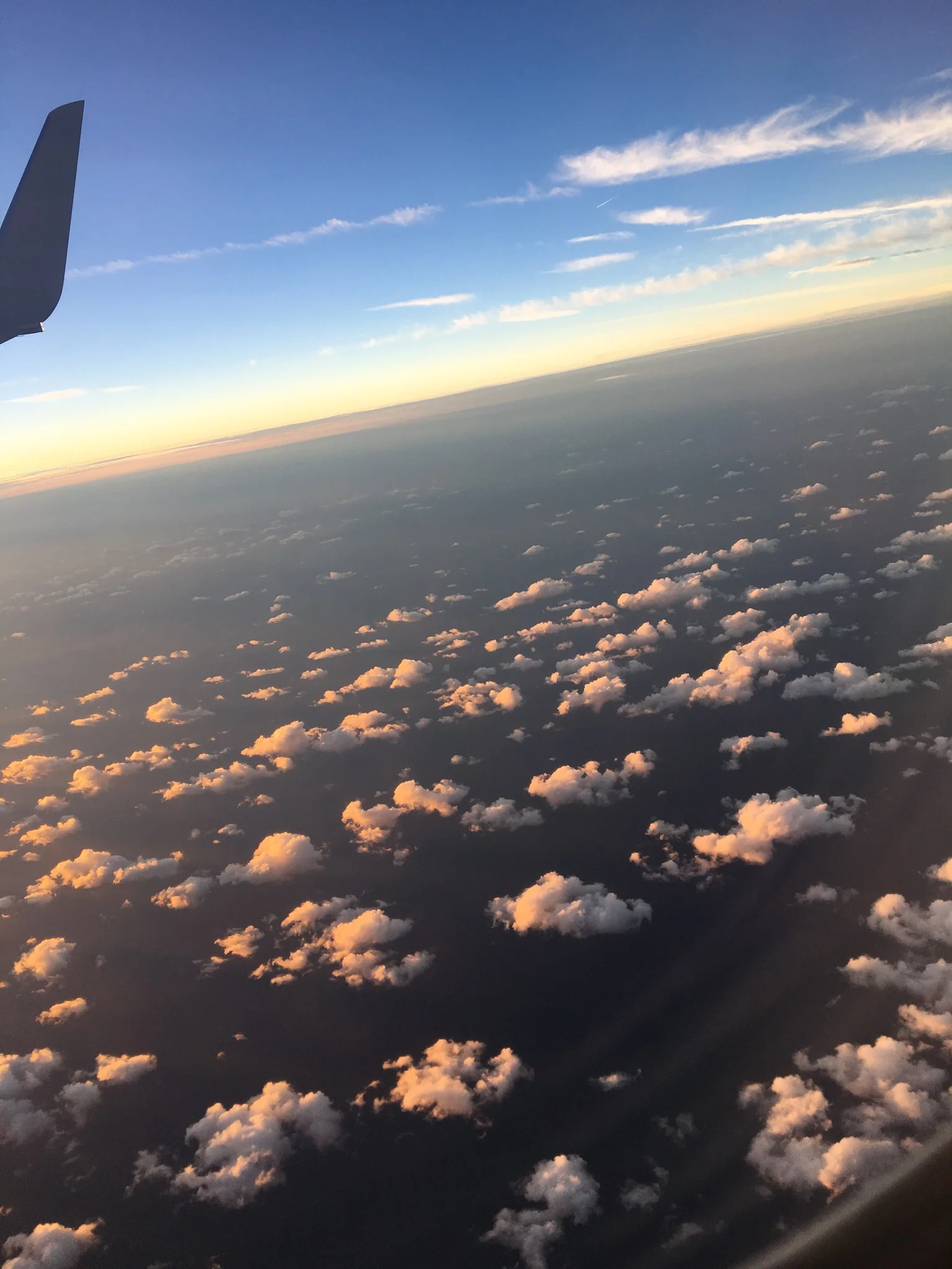 Outside view on the plane ride to Curaçao’