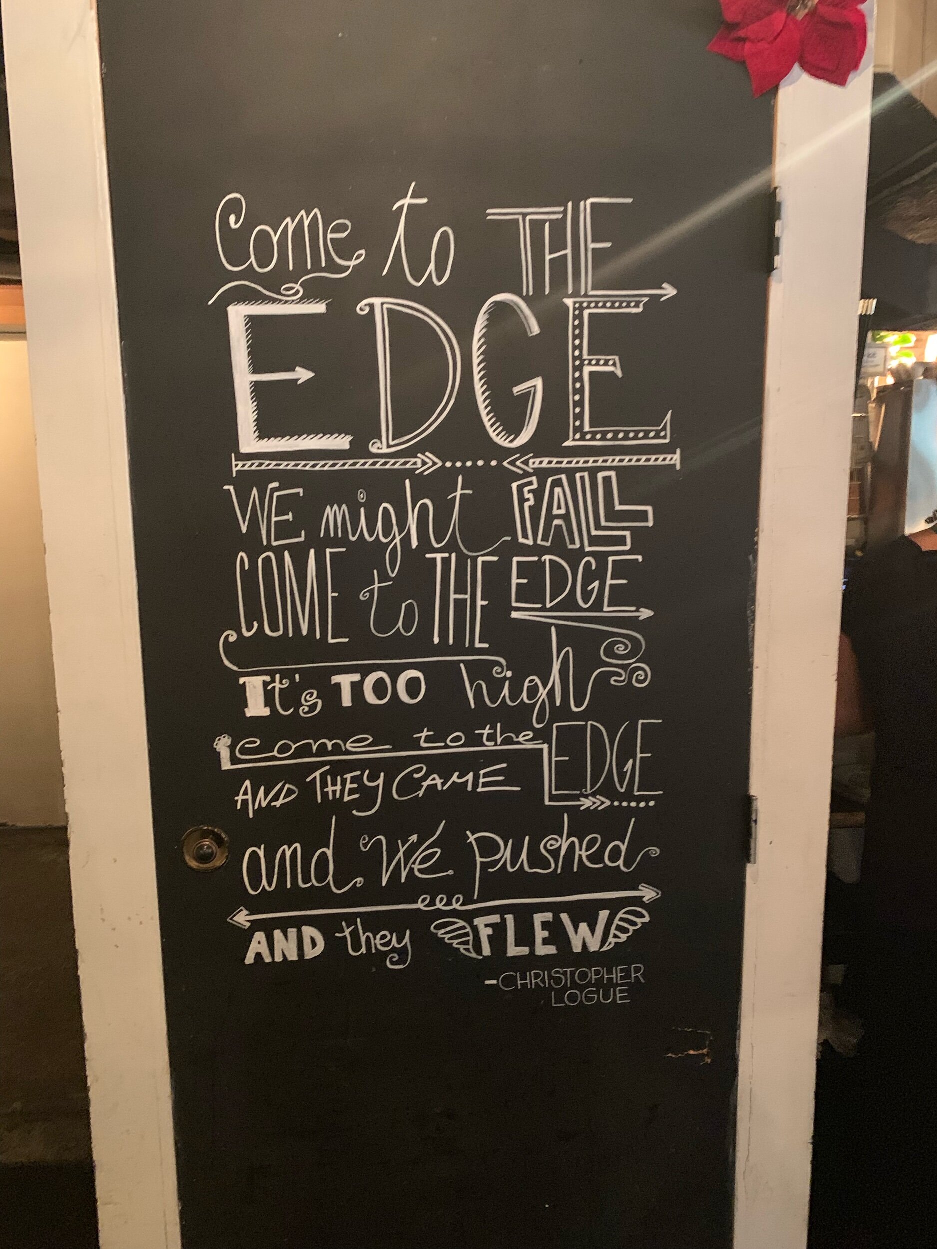 The Edge Harlem Chalkboard Sign