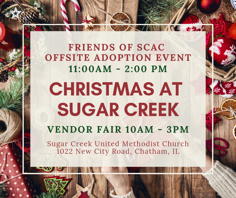Christmas at Sugar Creek: Friends Offsite Adoption Event & Vendor Fair