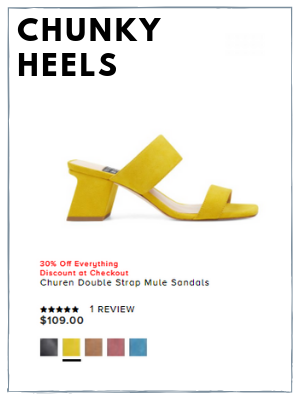 churen double strap mule sandals