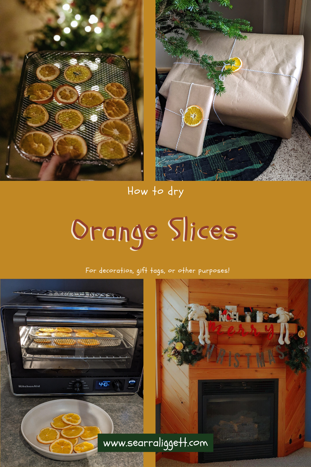 seasonal decor – dried orange slices – sustainable in the suburbs