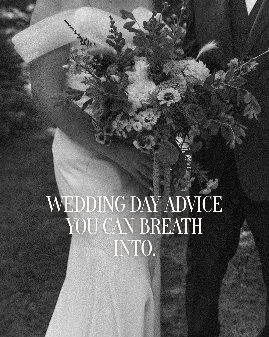 Wedding day advice from me and past brides &mdash; because the people who&rsquo;ve lived it have the best perspective. 🤍

There&rsquo;s so much pressure around weddings to do things a certain way&hellip; but some of the most meaningful wisdom is act