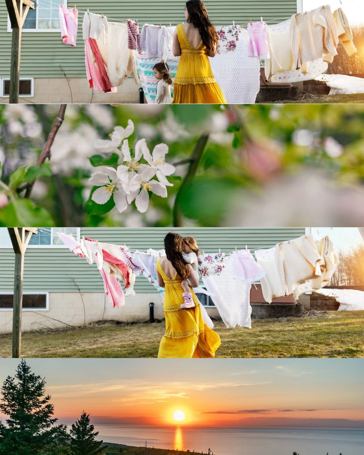 A few years ago, I orchestrated this moment.

It was Mother&rsquo;s Day.
I had a vision.

Laundry line.
Soft light.
Simple dresses.
A quiet, nostalgic feel.

I set it up intentionally &mdash; the timing, the outfits, the movement. I handed off my cam