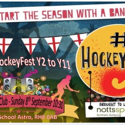 Our junior section is ready to rumble and kicks off the coming season with our HockeyFest on Sunday 8th September. 10:30 start @ Oxted HC.
Past, present and new players welcome.