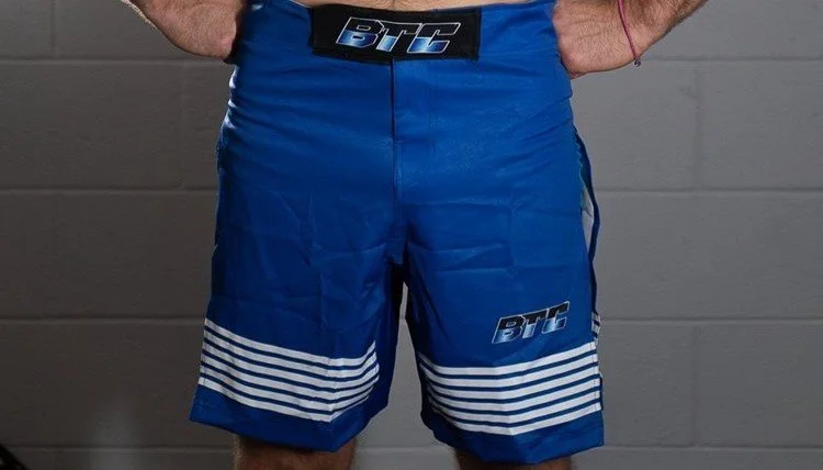 Blue Loose Fitted Fight Shorts