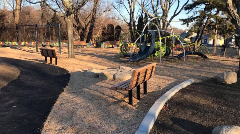 New path and playground equipment at Mt. Pleasant Park & Field