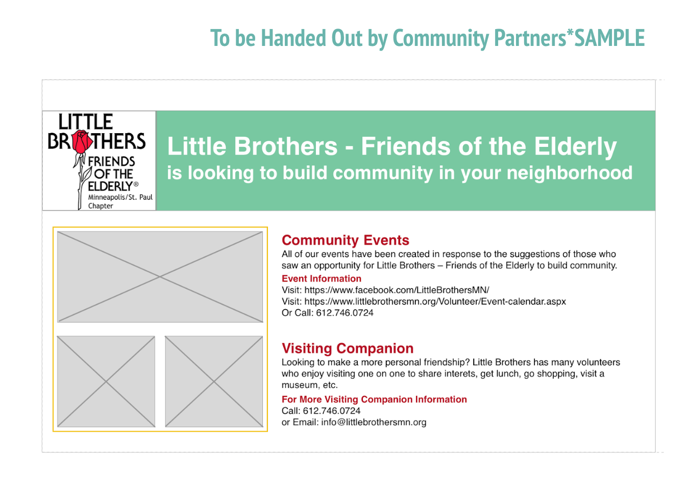 Flyer for partners to give to potential elders