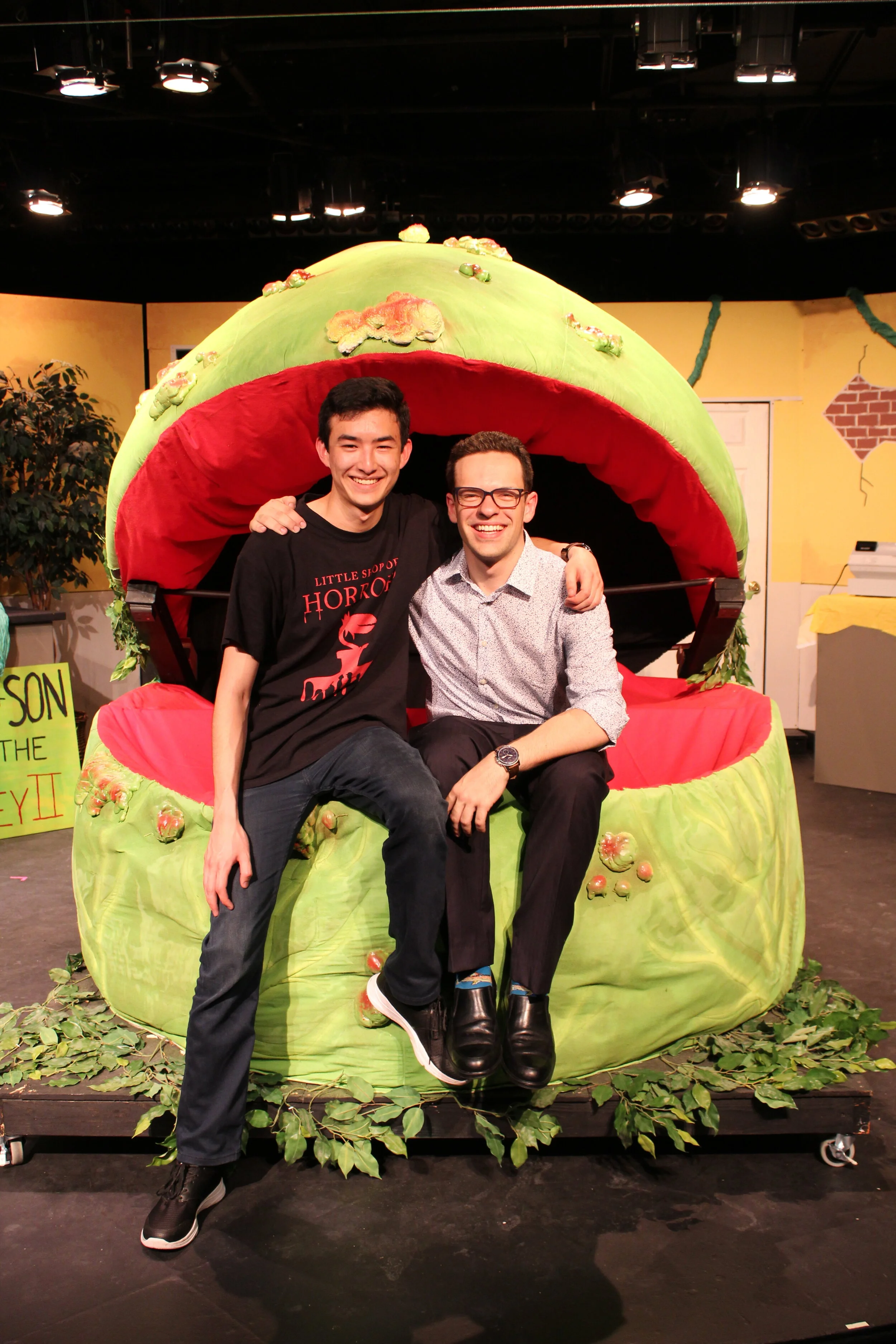  Me (right) and assistant director Andrew Stearns (left) in need of a good night’s sleep 