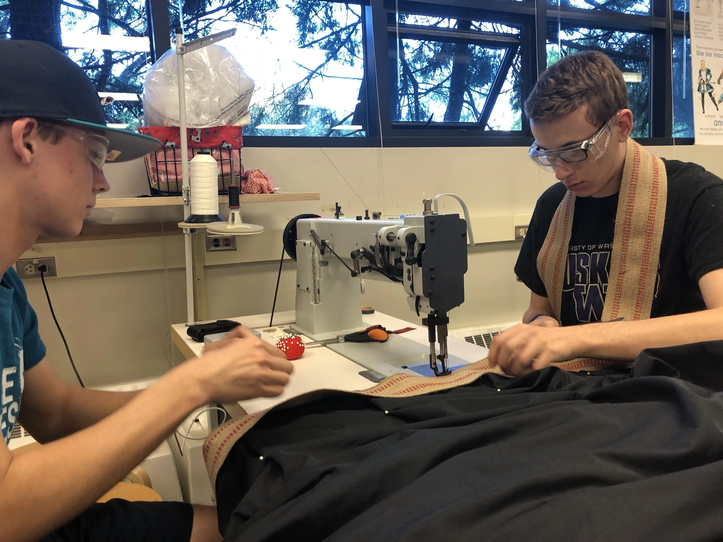  Sewing the mid-stage traveler with tech director Andrew Gies and set designer Conor Fortner 