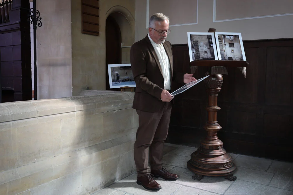 Andrew Barrow at the Wine Doors of Florence Exhibition, Easter 2019