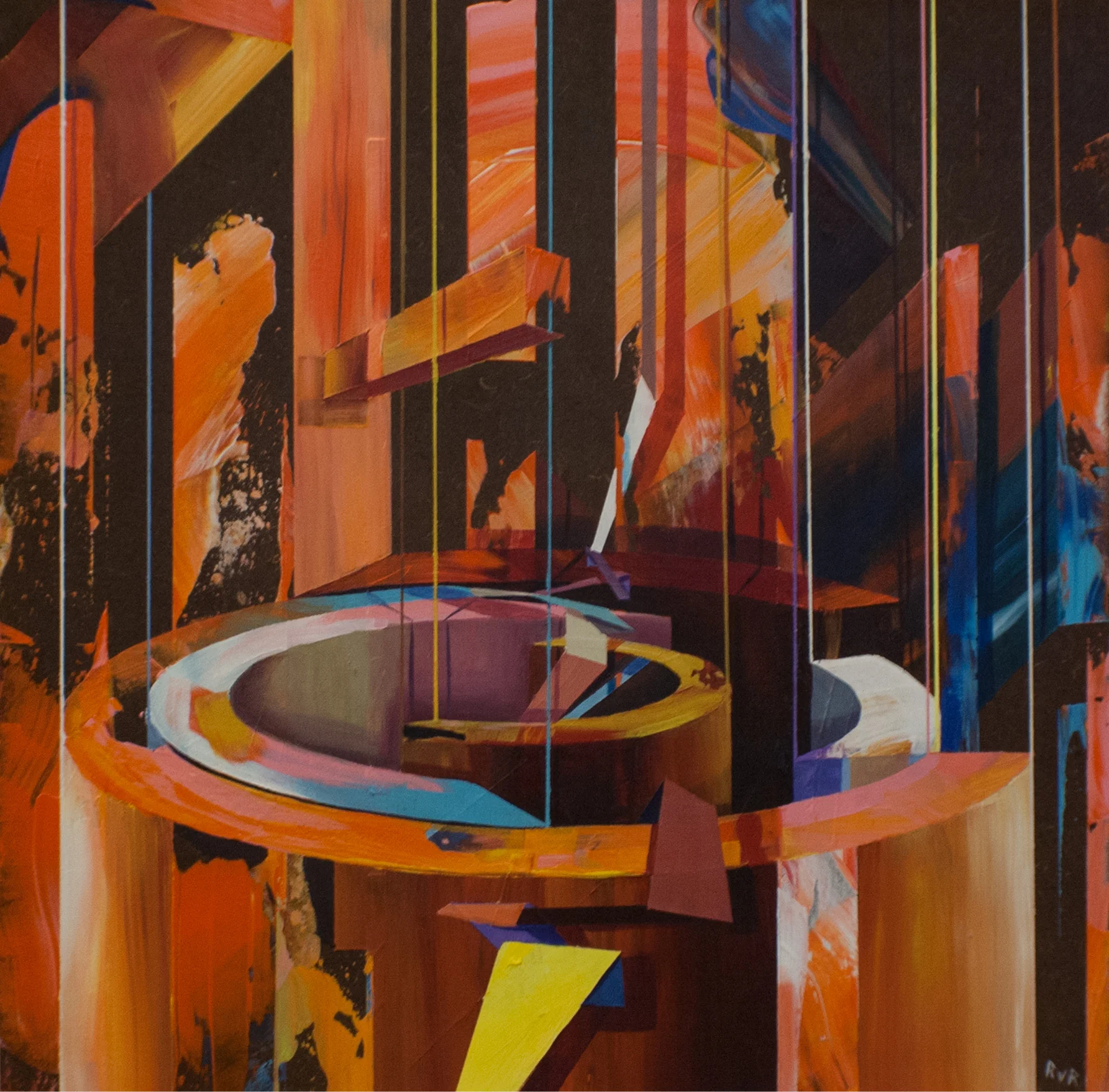 THE BIG GATE 13.5"x13.5". ACRYLIC ON WOOD (SOLD)