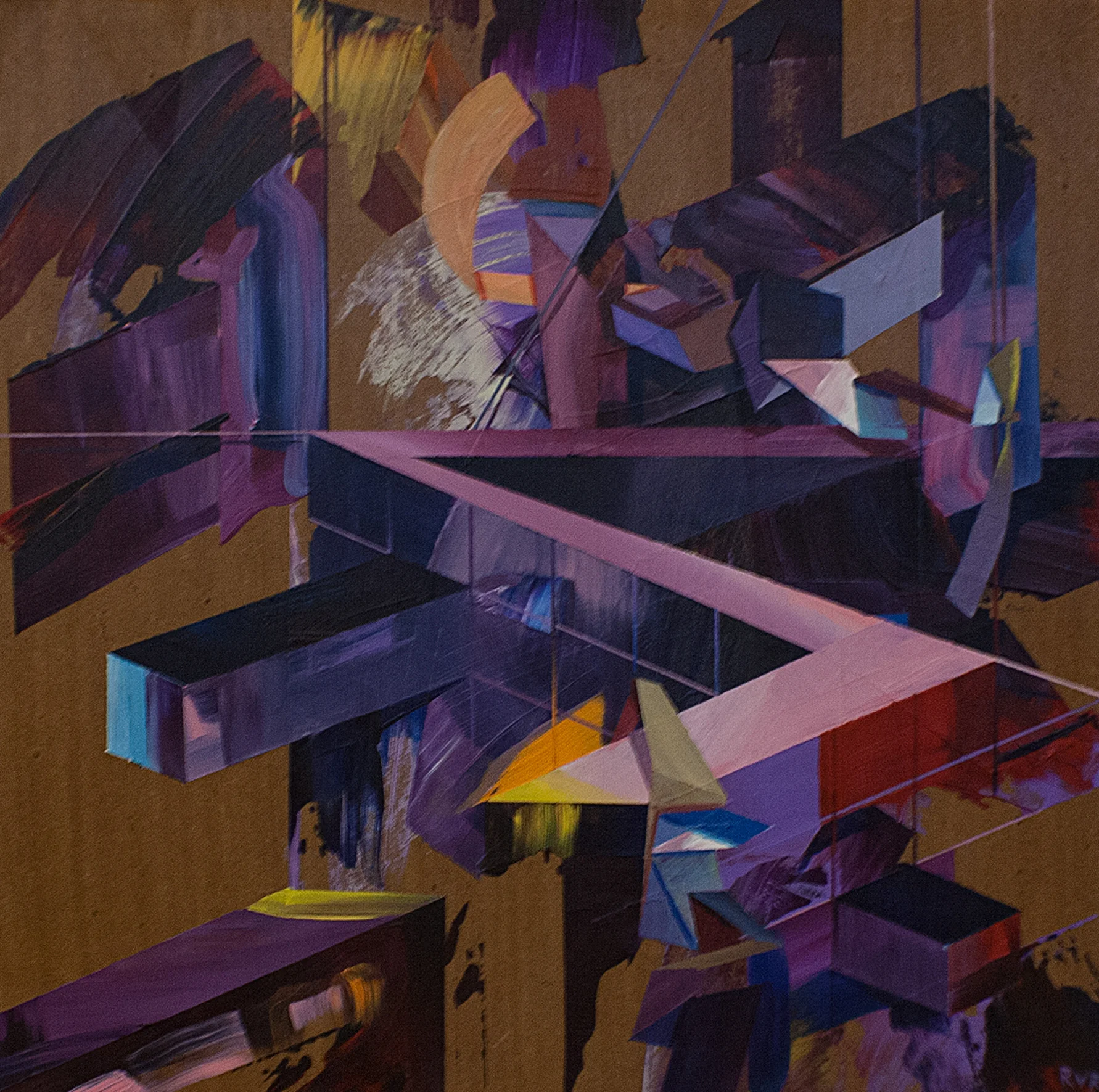 A PATH 13.5"x13.5". ACRYLIC ON WOOD (SOLD)