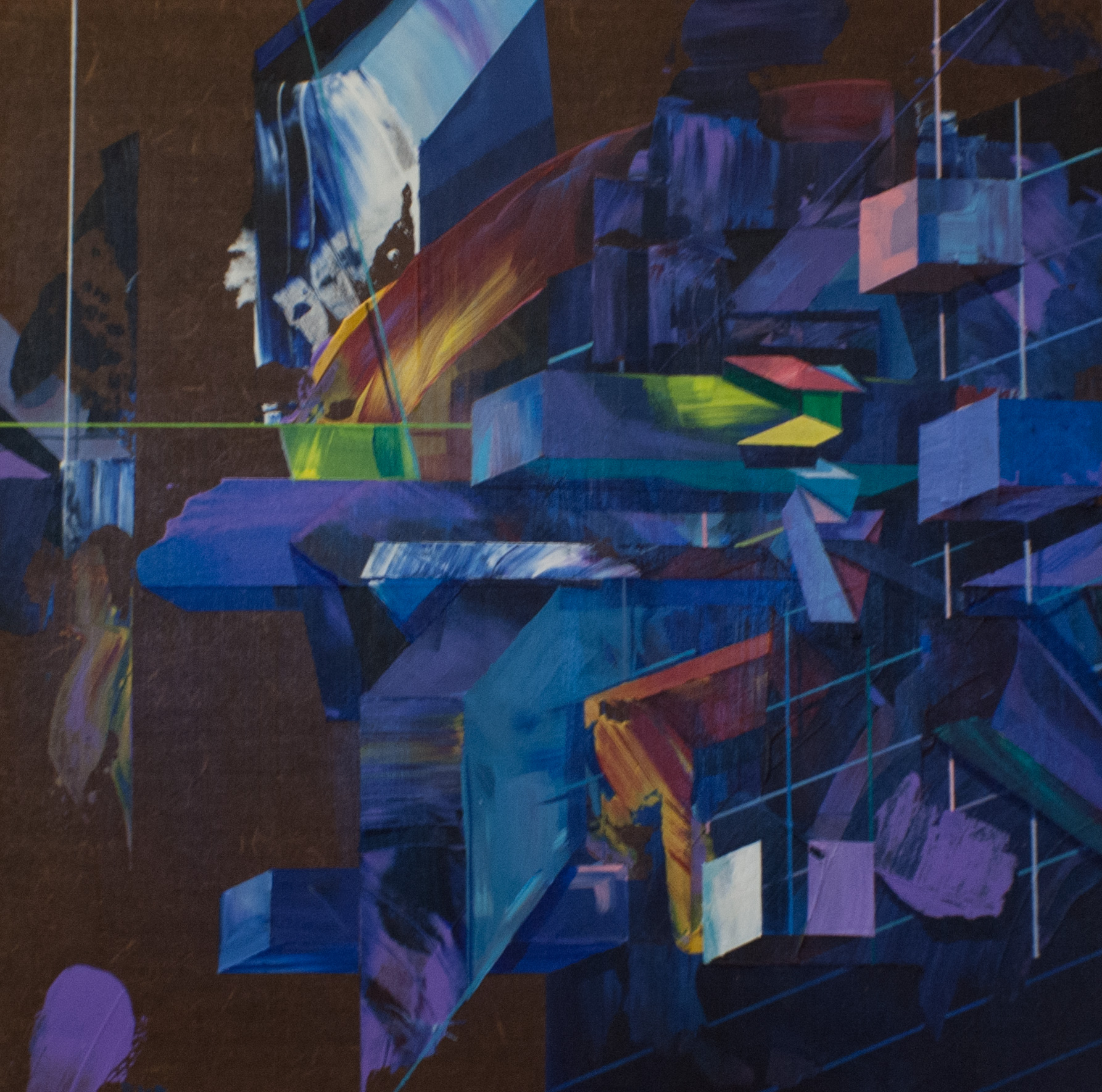 ALL TOMORROWS BOXES 13.5"x13.5". ACRYLIC ON WOOD (SOLD)