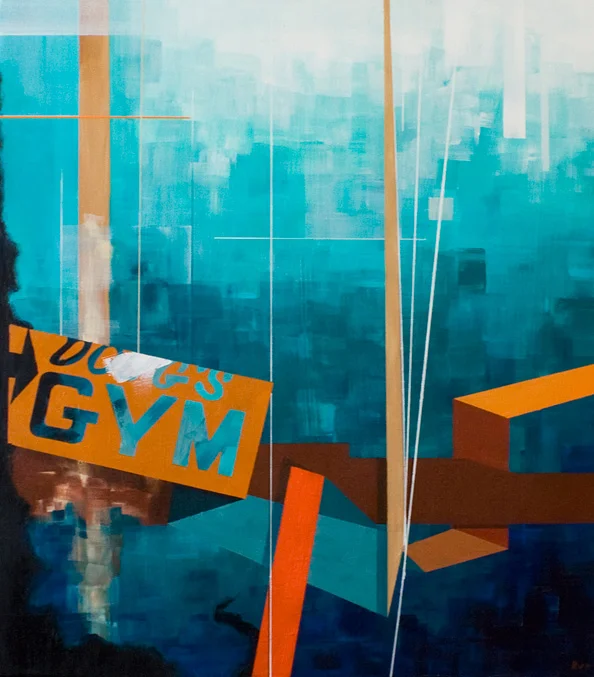CALISTHENICS 196221"x24". ACRYLIC ON CANVAS(SOLD - COMMISSION)