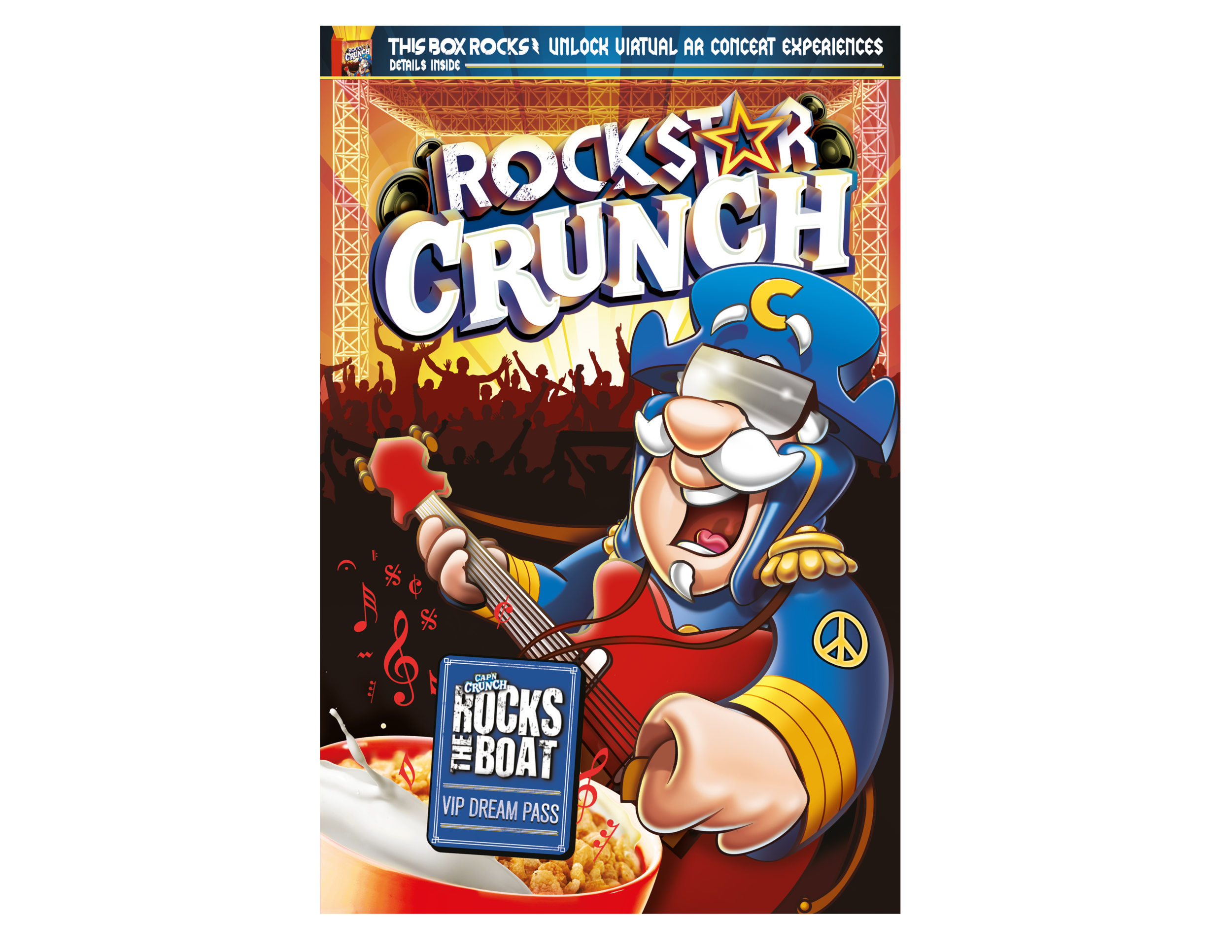CAP'N CRUNCH ROCKSTAR CRUNCH ROCKS THE BOAT PROMOTION (CONCEPT / CUSTOM ILLUSTRATION)