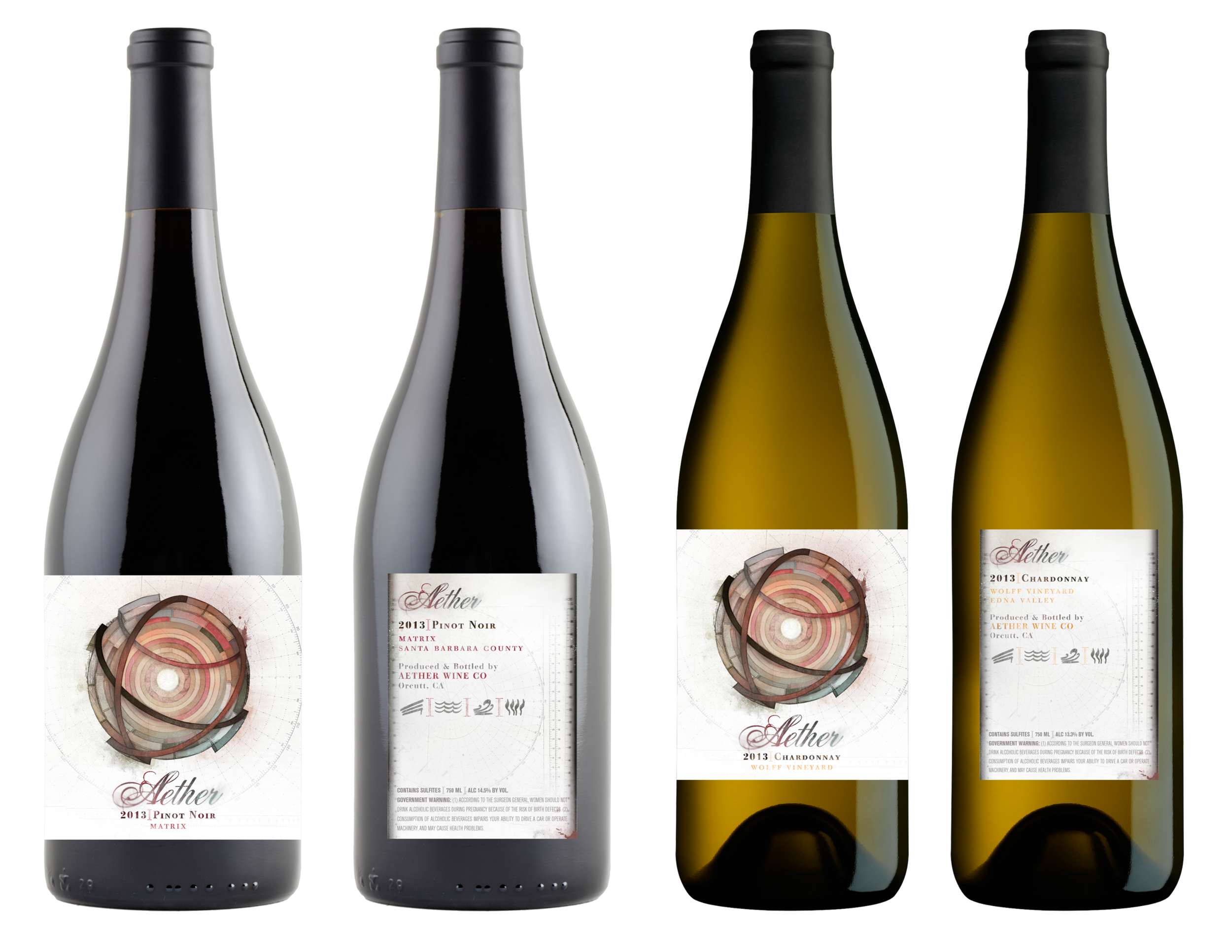 AETHER WINE BOTTLES{DESIGN AND ILLUSTRATION}