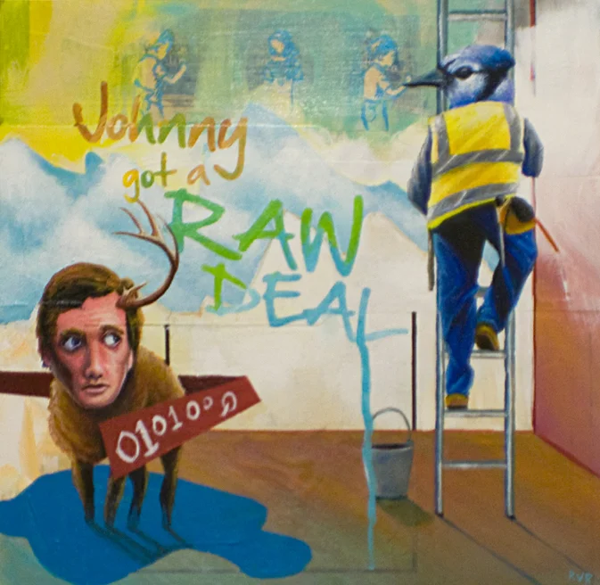 JOHNNY GOT A RAW DEAL (SOLD - COMMISSION)