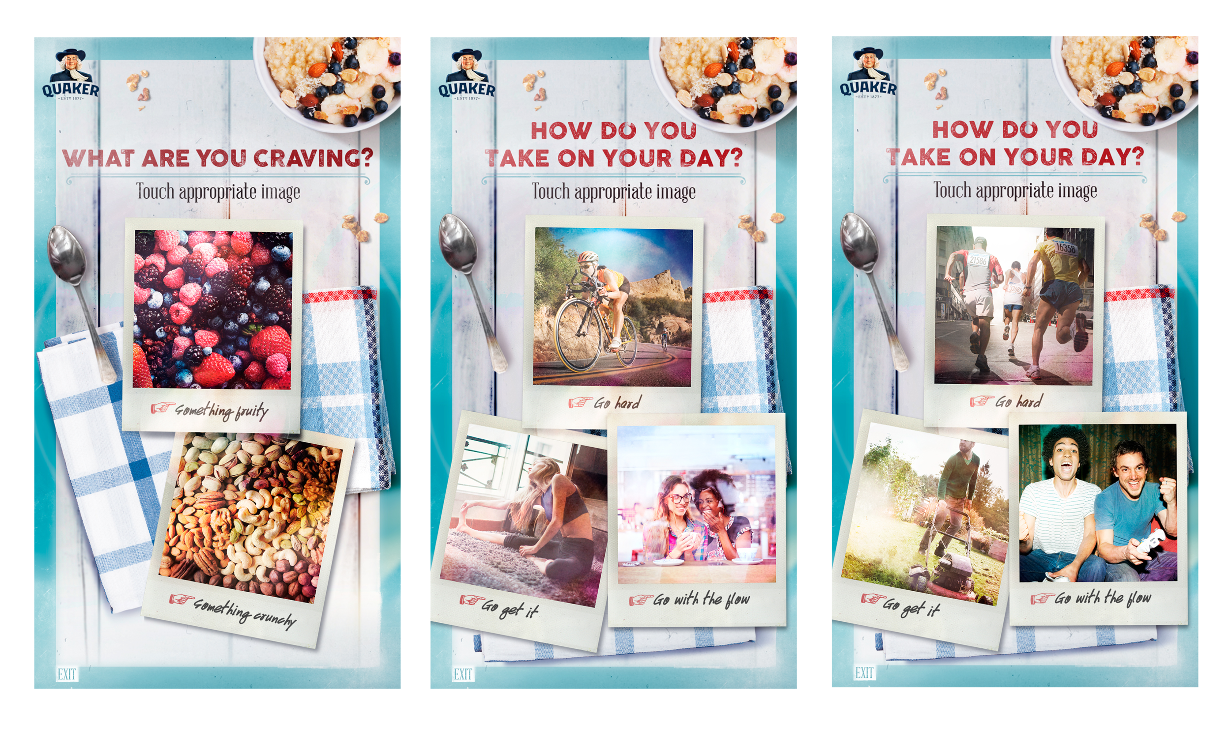 EYE Q EXPERIENCE QUESTION TOUCH SCREENS