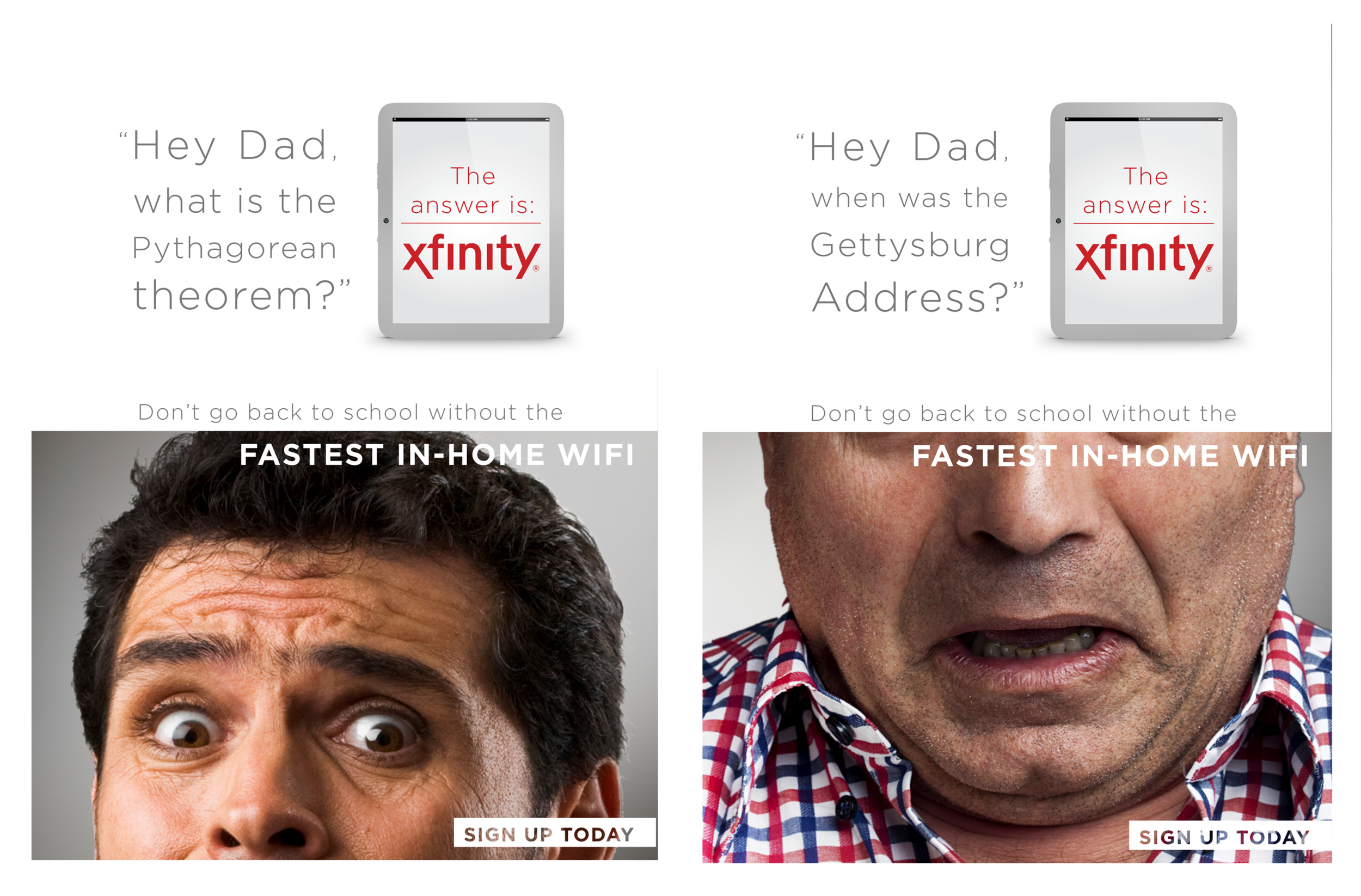 COMCAST BACK TO SCHOOL PROMOTION WINDOW POSTERS (CONCEPT)